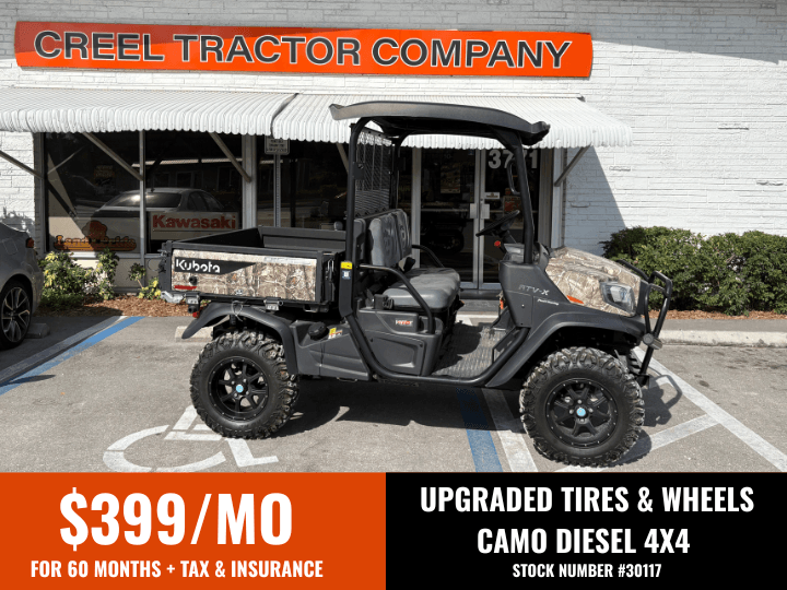 Upgraded Kubota RTVX2-PCLA24 CAMO